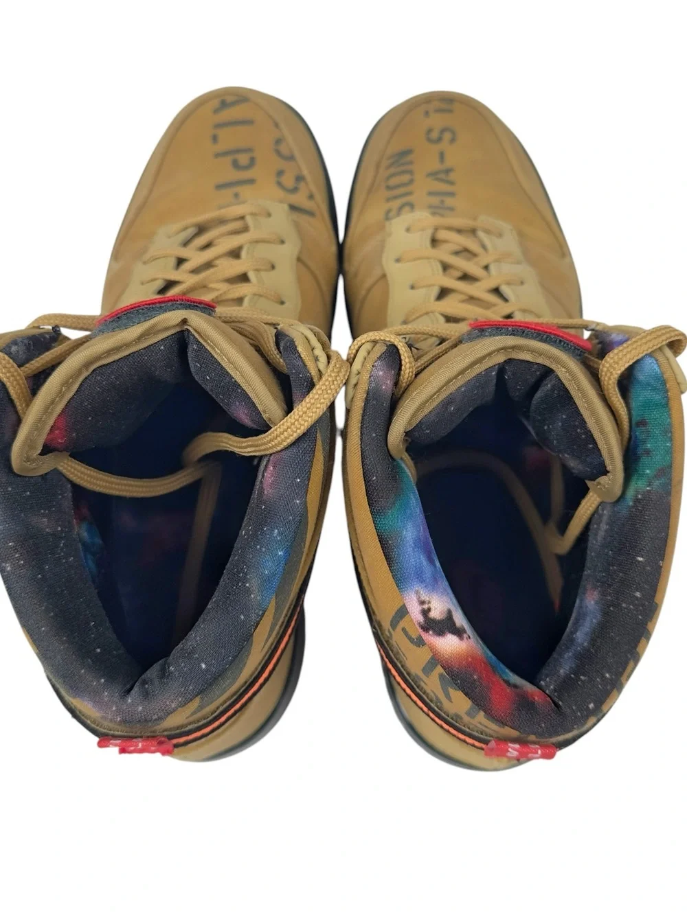 Nike Dunk Hi Premium QS Galaxy 503766 780 Flt Gold/Total Orange Size 10.5